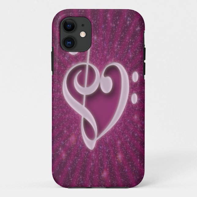 Beautiful music notes put together as heart shape Case-Mate iPhone case (Back)