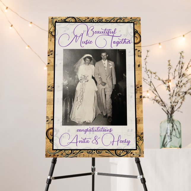 Beautiful Music Together Foam Board Sign (In Situ (Stand))