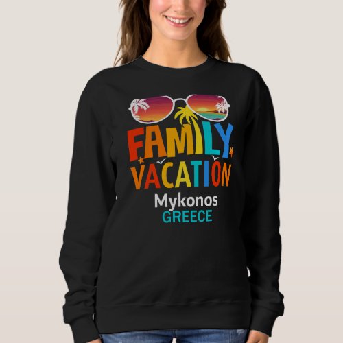 Beautiful Mykonos Island Matching Outfits Family V Sweatshirt