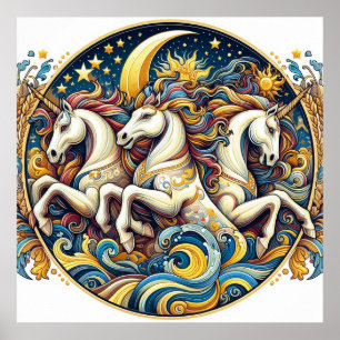 "Beautiful Mystical Horses" 26 Poster
