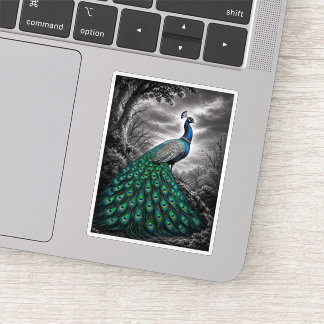Beautiful Mystical Peacock Sticker