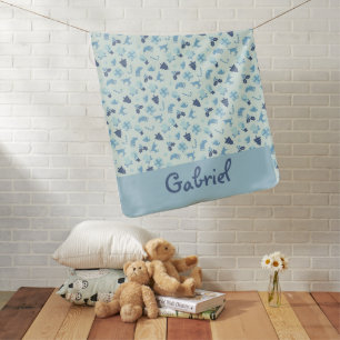 Beautiful Name Great Aunt Baby Boy Announcement Blanket