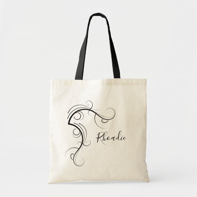 Beautiful Name Typography Tote Bag (Front)