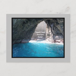 BEAUTIFUL NAPALI COAST BLUE SEA CAVE, KAUAI