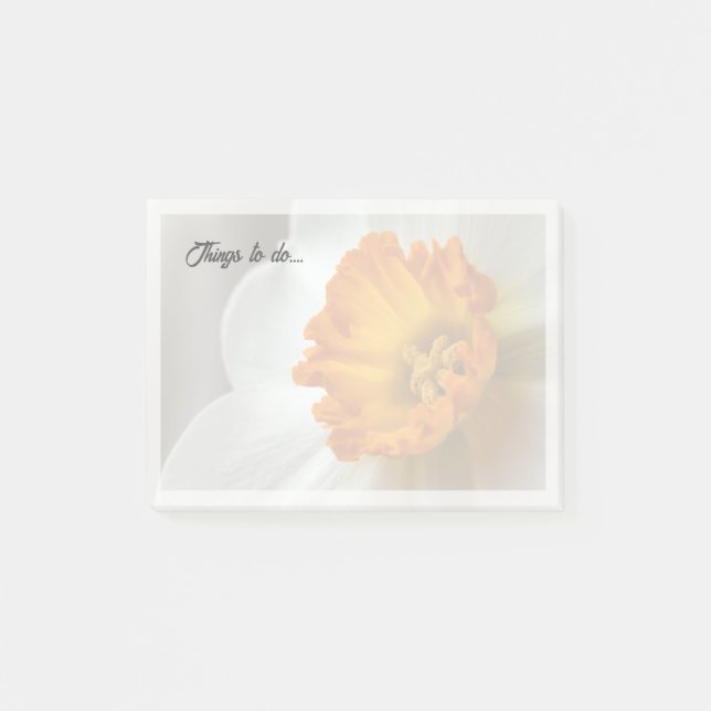 Beautiful Narcissus Bloom Macro Post-it Notes (Front)
