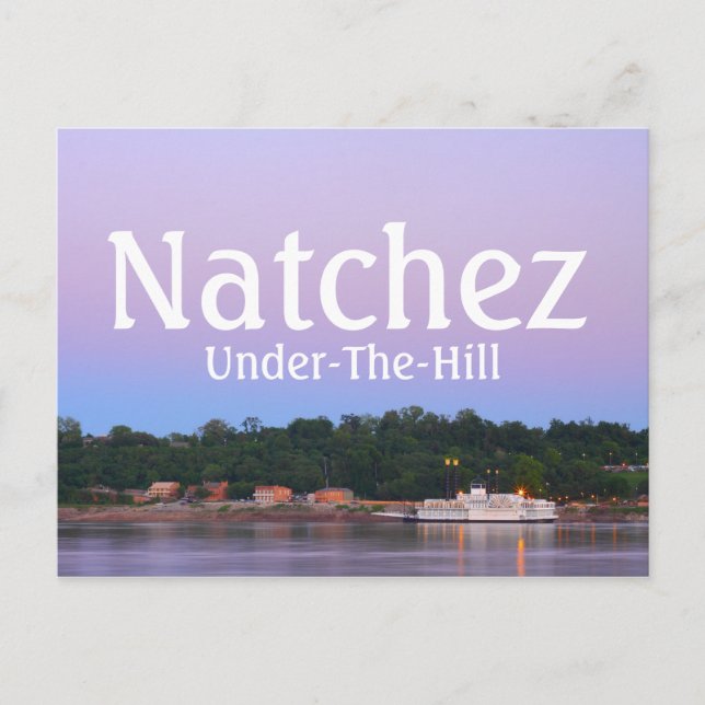 Beautiful Natchez, MS Under The Hill Postcard (Front)