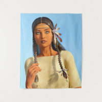 Beautiful Native American Woman Indigenous Outfit