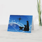 Beautiful Nativity Scene Customized Christmas Card | Zazzle