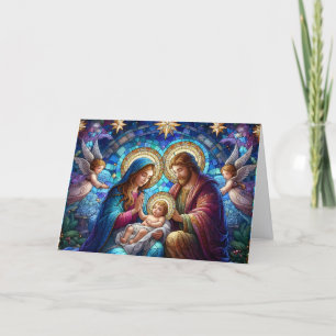 Beautiful Nativity Scene Holiday Christmas Card