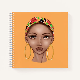 BEAUTIFUL NATURAL BLACK GIRL NOTEBOOK