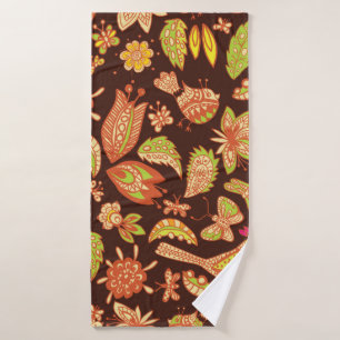 Beautiful natural seamless background, vintage ill bath towel