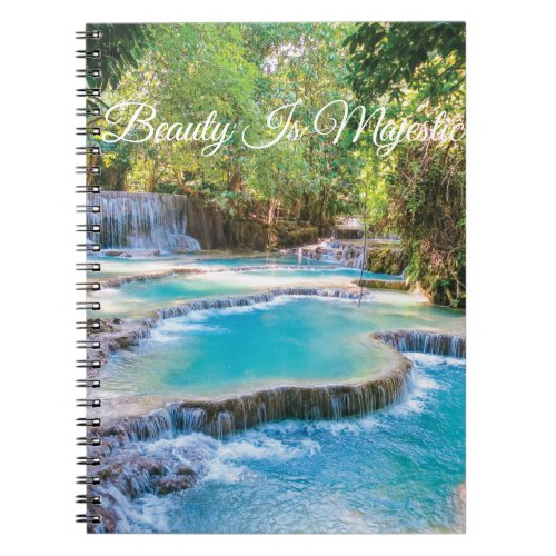 Beautiful Natural Small Forest Waterfall Notebook
