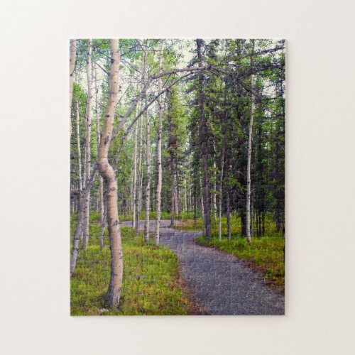 Beautiful Nature Alaska Forest Trees Jigsaw Puzzle