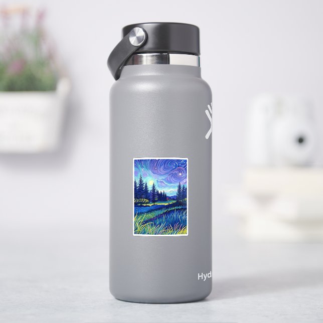 beautiful nature art sticker (HydroFlask)