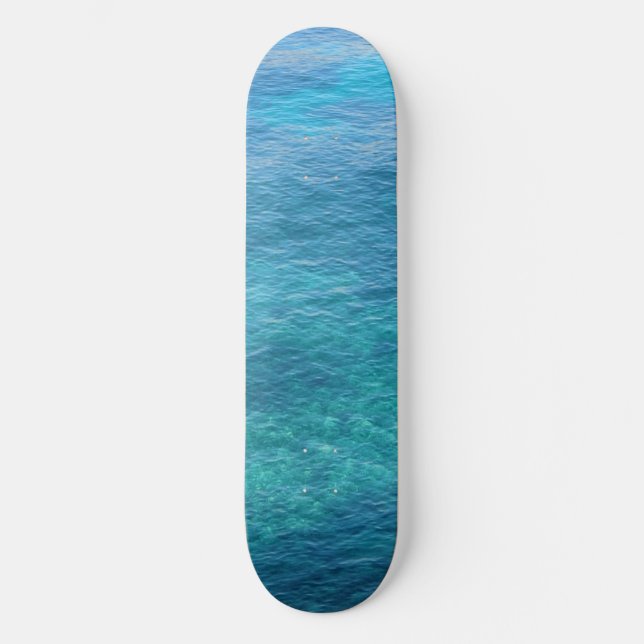 Beautiful nature blue ocean waves skateboard (Front)