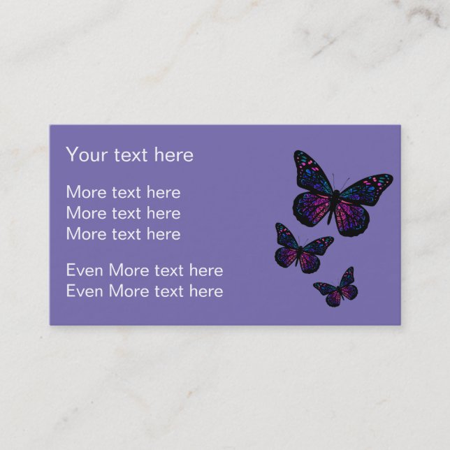Beautiful Nature Butterfly Theme Business Card (Front)