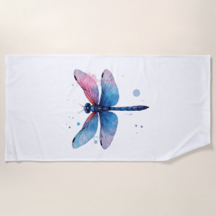 Beautiful Nature Colorful Graphic Pattern Dragonfl Beach Towel