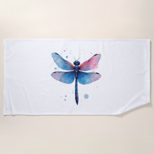 Beautiful Nature Colorful Graphic Pattern Dragonfl Beach Towel
