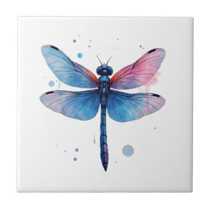Beautiful Nature Colorful Graphic Pattern Dragonfl Ceramic Tile