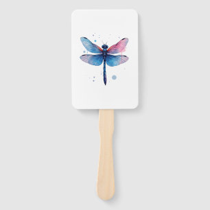 Beautiful Nature Colorful Graphic Pattern Dragonfl Hand Fan
