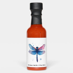 Beautiful Nature Colorful Graphic Pattern Dragonfl Hot Sauces