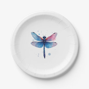 Beautiful Nature Colorful Graphic Pattern Dragonfl Paper Plates