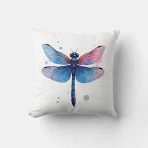 Beautiful Nature Colorful Graphic Pattern Dragonfl Throw Pillow
