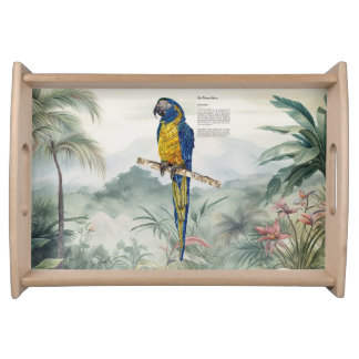 Beautiful nature inspired Endangered Macaw Serving Tray