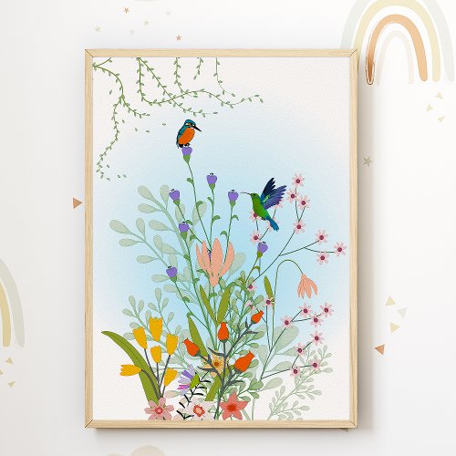 Beautiful Nature Nursery Print Kids Room Poster