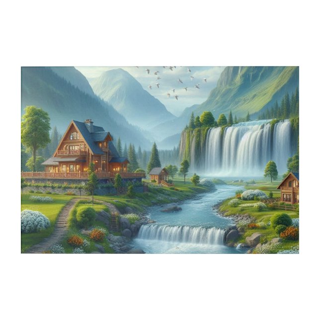 Beautiful nature rural acrylic print (Front)