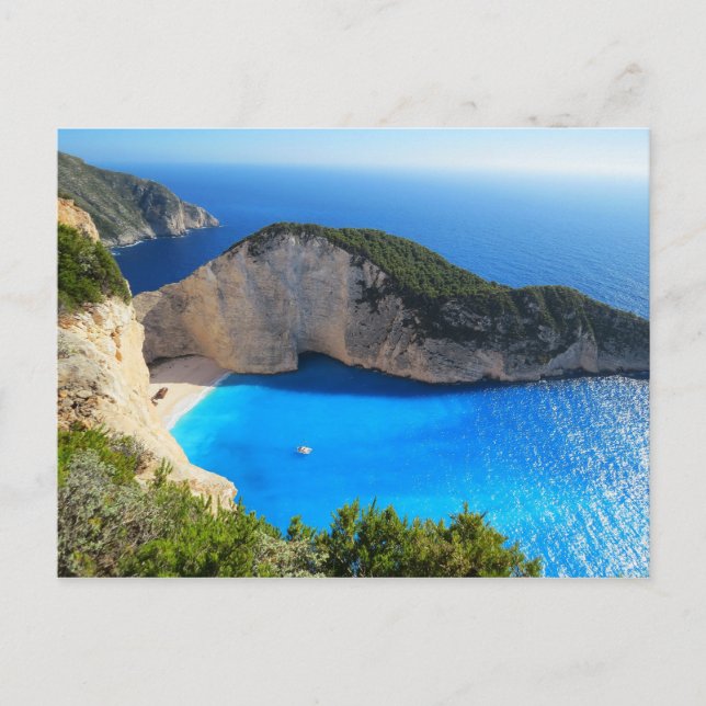 Beautiful Navagio Beach, Greece Postcard (Front)