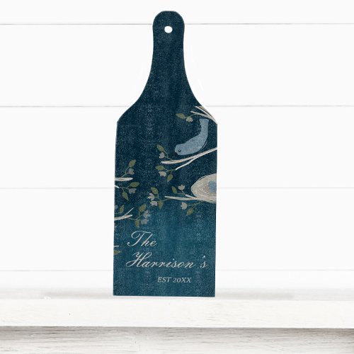 Beautiful Navy Blue Bird Established Cutting Board