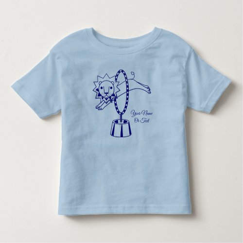 Beautiful Navy Blue Circus Lion Toddler T_shirt