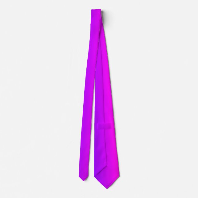 Beautiful Neon Colors Purple Pink Neck Tie (Back)