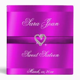 Beautiful Neon Pink Sweet Sixteen Photo Album Binder