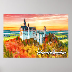 Beautiful Neuschwanstein Castle, Germany Poster