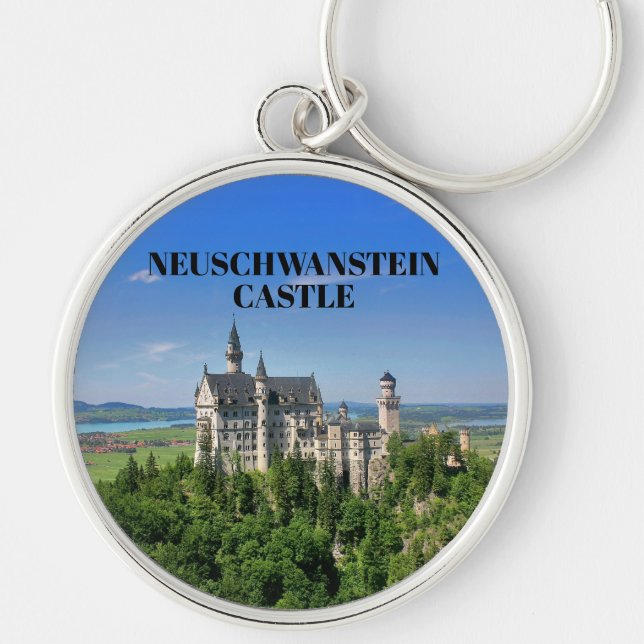 Beautiful Neuschwanstein Castle Keychain (Front)