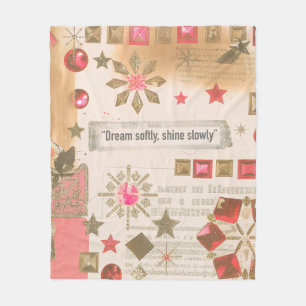 Beautiful New World – Vintage Harmony Design Fleece Blanket