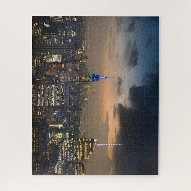 Beautiful New York Evening Skyline Jigsaw Puzzle (Vertical)