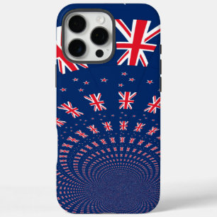 Beautiful New Zealand Flag Art Print Design iPhone 16 Pro Max Case