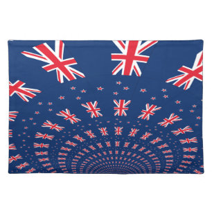 Beautiful New Zealand Flag Art Print Design Placemat