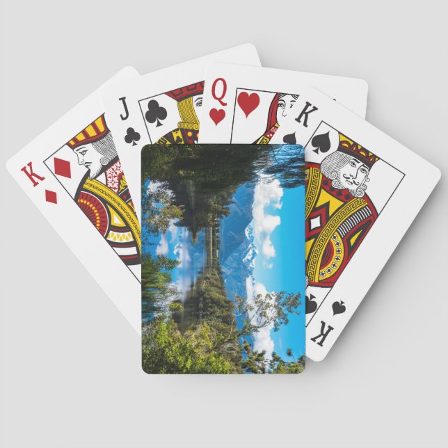Beautiful New Zealand Snow Capped Alps Poker Cards (Back)