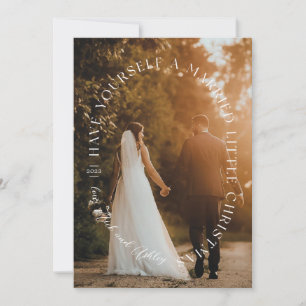 Beautiful Newlywed Oval Overlay Holiday Photo  Card