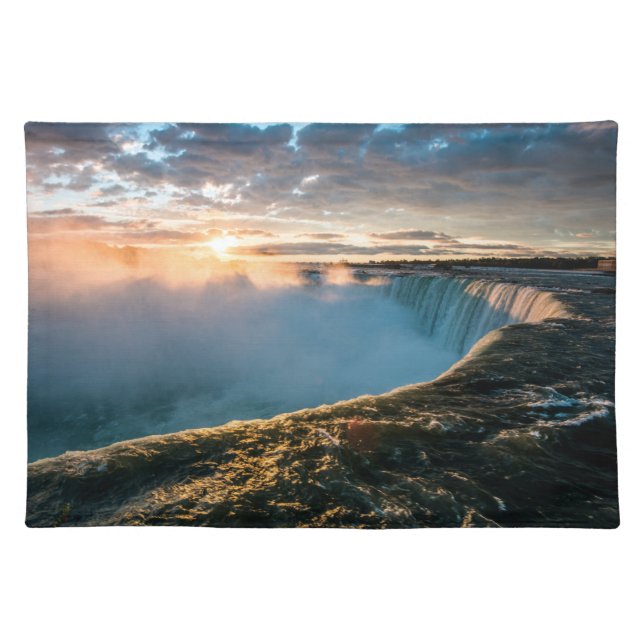 Beautiful Niagara Falls at Sunrise Cloth Placemat (Front)