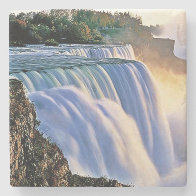 Beautiful Niagara Falls Stone Coaster (Front)