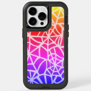  Beautiful Nice & Lovely Colorful Spider White Web OtterBox iPhone 14 Pro Max Case