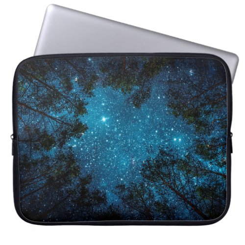 Beautiful night sky the Milky Way and the trees  Laptop Sleeve