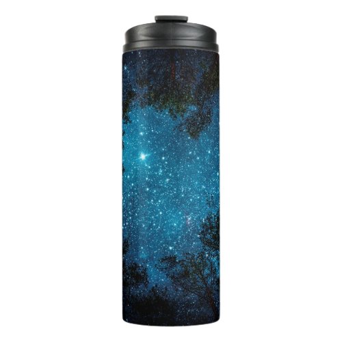 Beautiful night sky the Milky Way and the trees  Thermal Tumbler