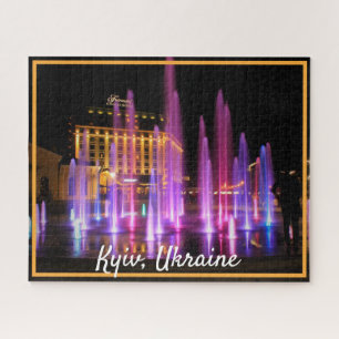 Beautiful Night View Kyiv Ukraine Jigsaw Puzzle