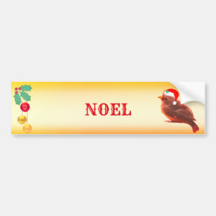 Beautiful Noel Bird Bumper Sticker